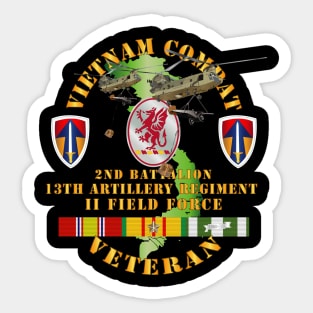 Vietnam Combat Vet - 2nd Bn 13th Artillery - II FF - VN  SVC Sticker